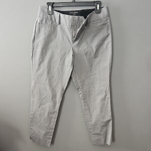 Banana Republic Light Gray Cropped Pants Jackson Fit 8p